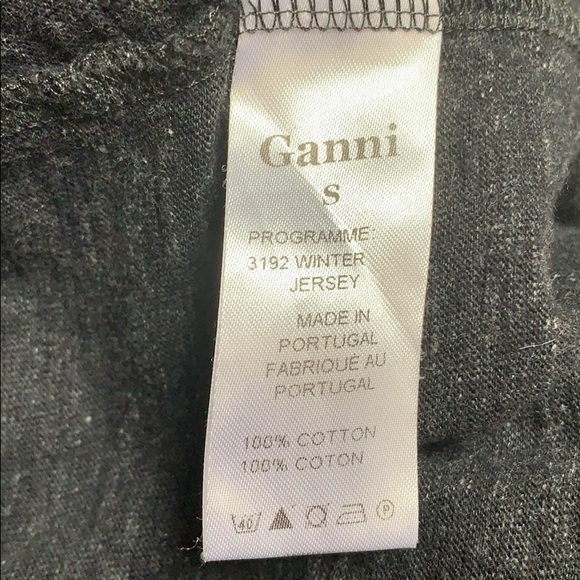 Ganni Swing Dress In Gray Winter Jersey -Sz S - Picture 8 of 8